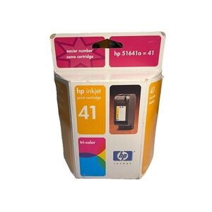 HP 41 Tri-Color Inkjet Print Cartridge 51641a Sealed Exp 2002